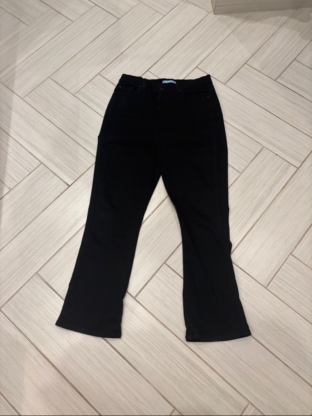 Classic Black High-Rise Straight 7 for All Mankind Jeans